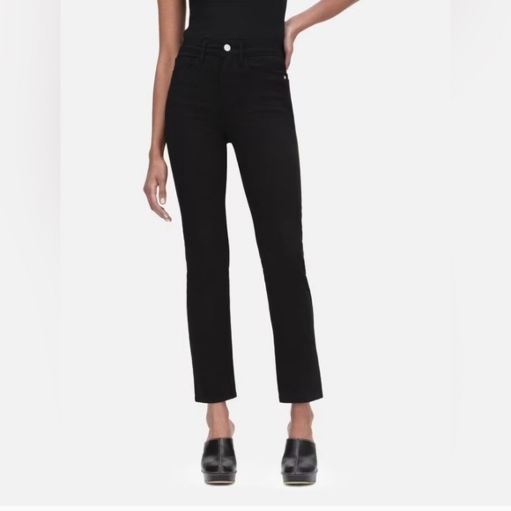 Frame Denim Women's Black Le High Straight Jeans